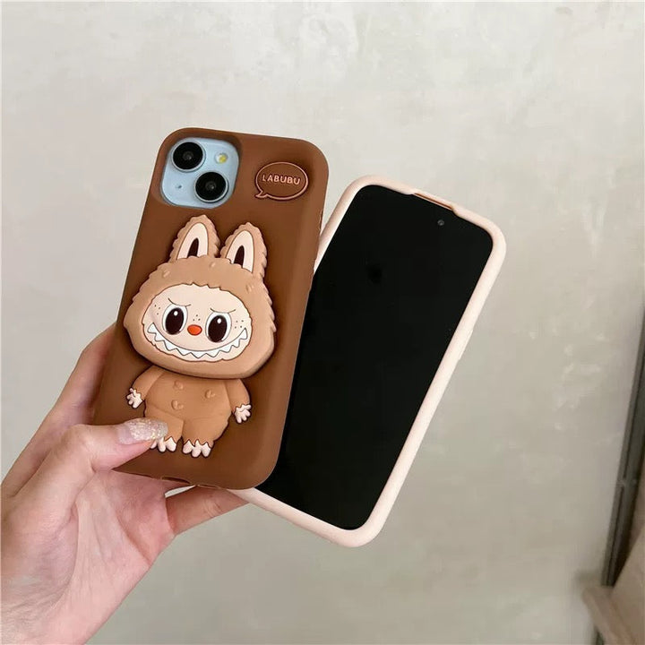 Cute Labubu Zimomo Silicone Case with Stand iPhone case